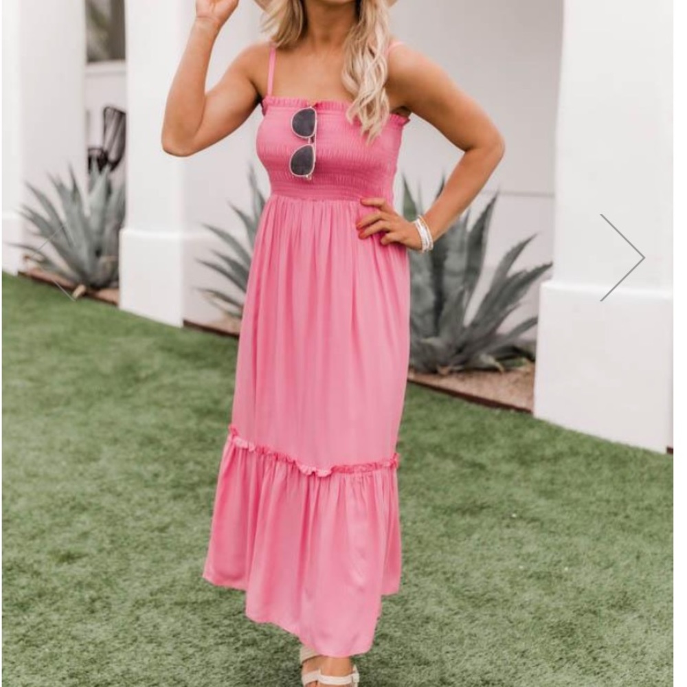 New pink midi dress